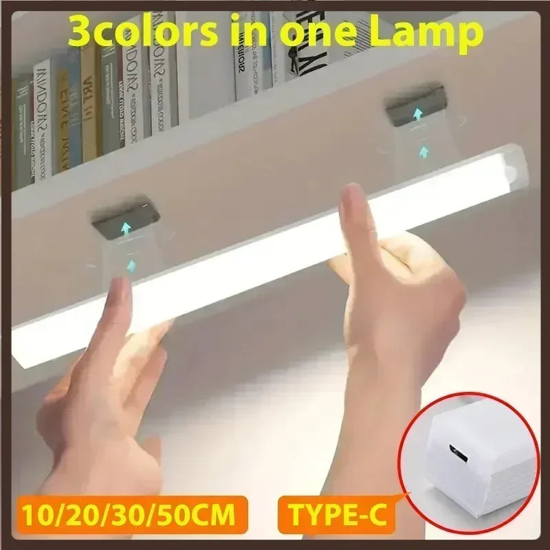 LED Motion Sensor Light Wireless LED Night Light Type C Rechargeable Light Cabinet Wardrobe Lamp Staircase Backlight For Kitchen