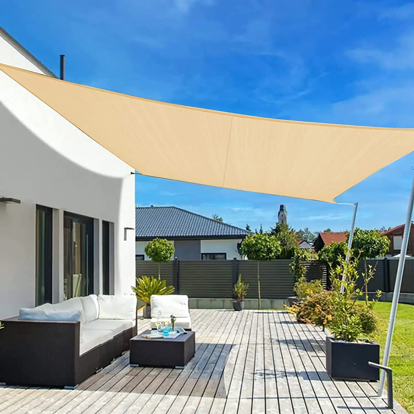 Waterproof Sun Shade Sail Canopy Rectangle UV Block Sun Shelter For Outdoor Garden Patio Backyard Terraza Awning Privacy Screen