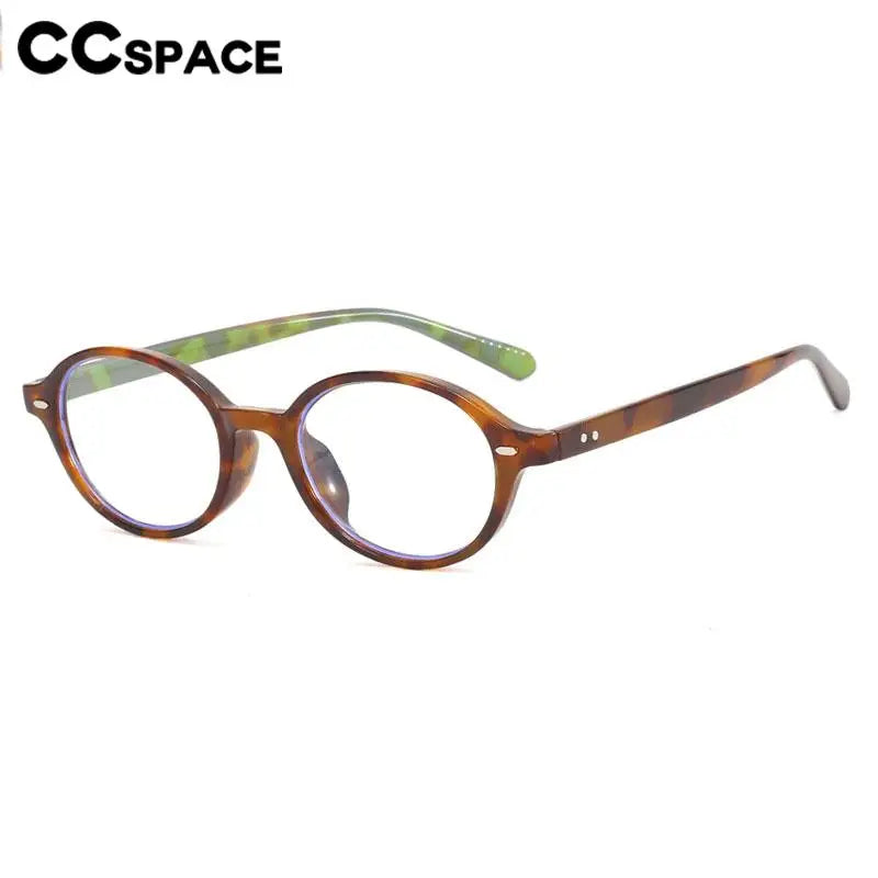 57230 New Oval Anti Blue Light Glasses Women Fashion Rivet Transparent Spectacles Optical Prescription Eyeglass