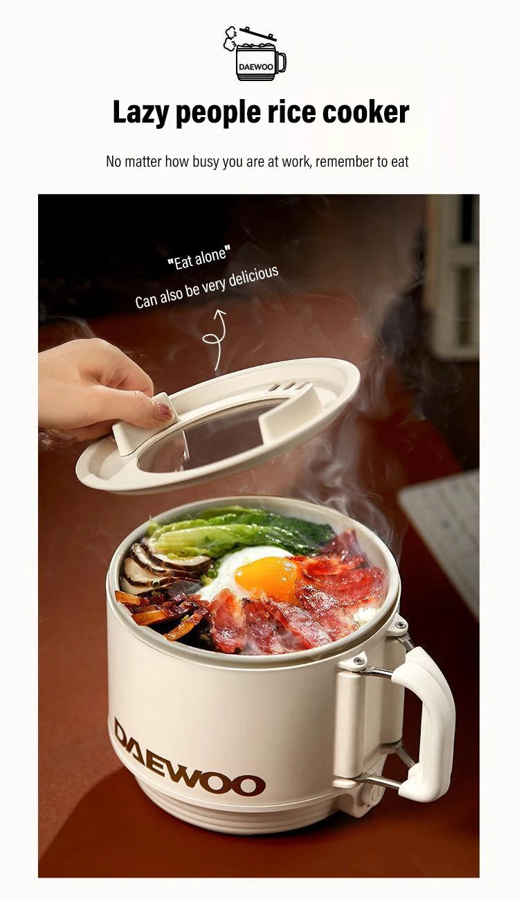 Multifunctional Portable electric cooking pot Electric Heating Pot frying pan For Students Dormitory Non-stick Noodle Partner