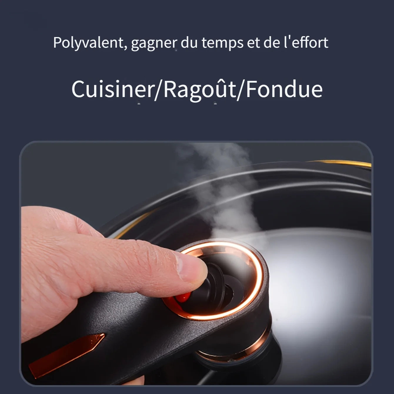 Multifunctional Large Capacity Kitchen Pot 8L Micro Pressure Large Stockpot Quick Cooking Locking Handle Stew Saucepan