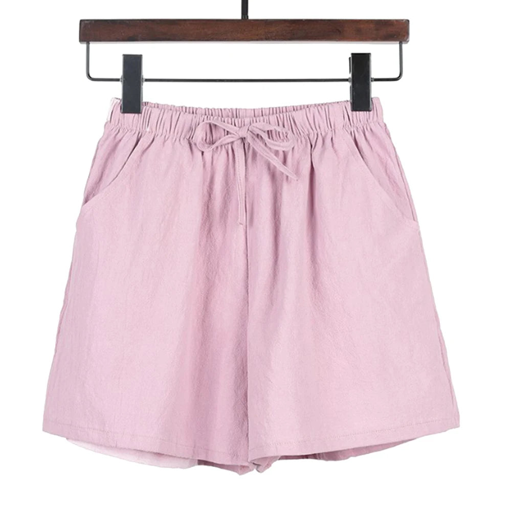 Short Pants Shorts Daily Female Loose Slight Stretch Solid Color Streetwear With Pockets Breathable Casual Gym
