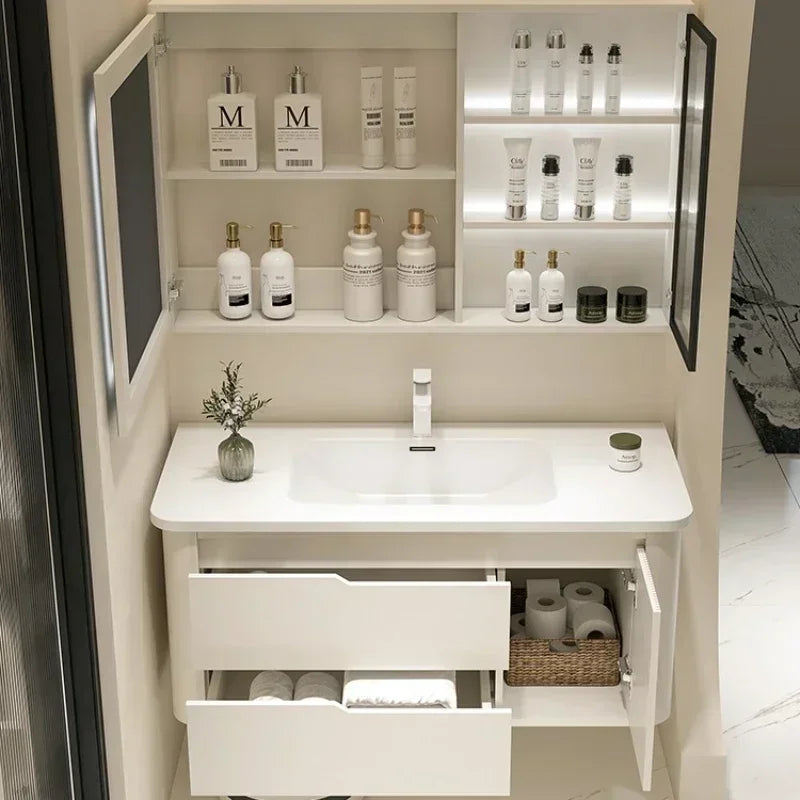 Modern Furniture Jewelry Bathroom Cabinet Storage Organizer Simple Shelves Space Saving Multipurpose Washbasin Makeup Vanity