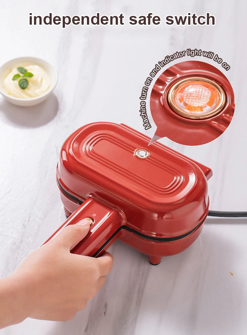 Double-Sided Seal Press Sandwich Machine Mini Taco Burrito Baking Pan Grill Breakfast Maker Bread Hot Dog Toaster Electric Oven