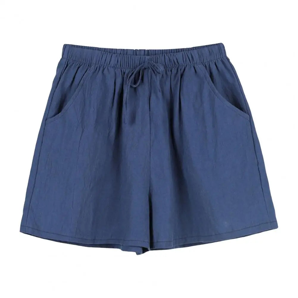 Summer Women Shorts Elastic High Waist Loose Drawstring Sport Jogging Homewear Short Pants Pajama Shorts