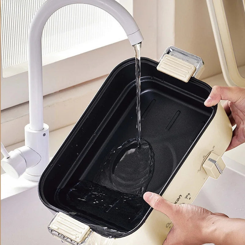 5L Home Electric Hot Pot Large-capacity Non-stick Electric Wok Multi-functional Pot 2 Gear Temperature Adjust Frying Pan 220V