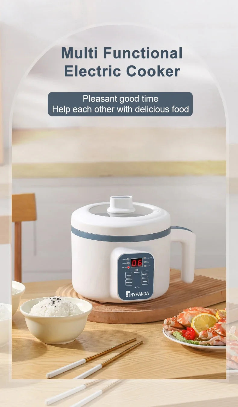 NEW Home Electric Rice Cooker Mini Multi Functional Cooking Pot 1.7L Smart Non Stick Pot 1-3 Person Kitchen Steaming Pot Hot Pot