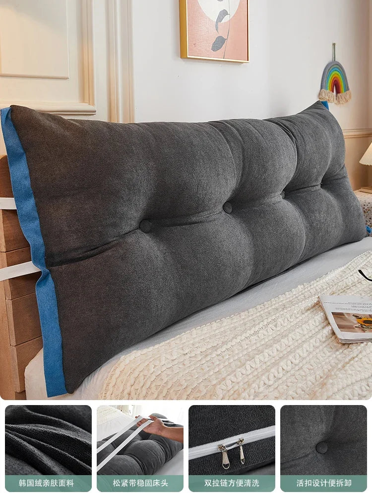Bed Decoration Body Pillow Headboard Cushion Bedroom All-purpose The Artifact Supports The Waist Detachable and Washable