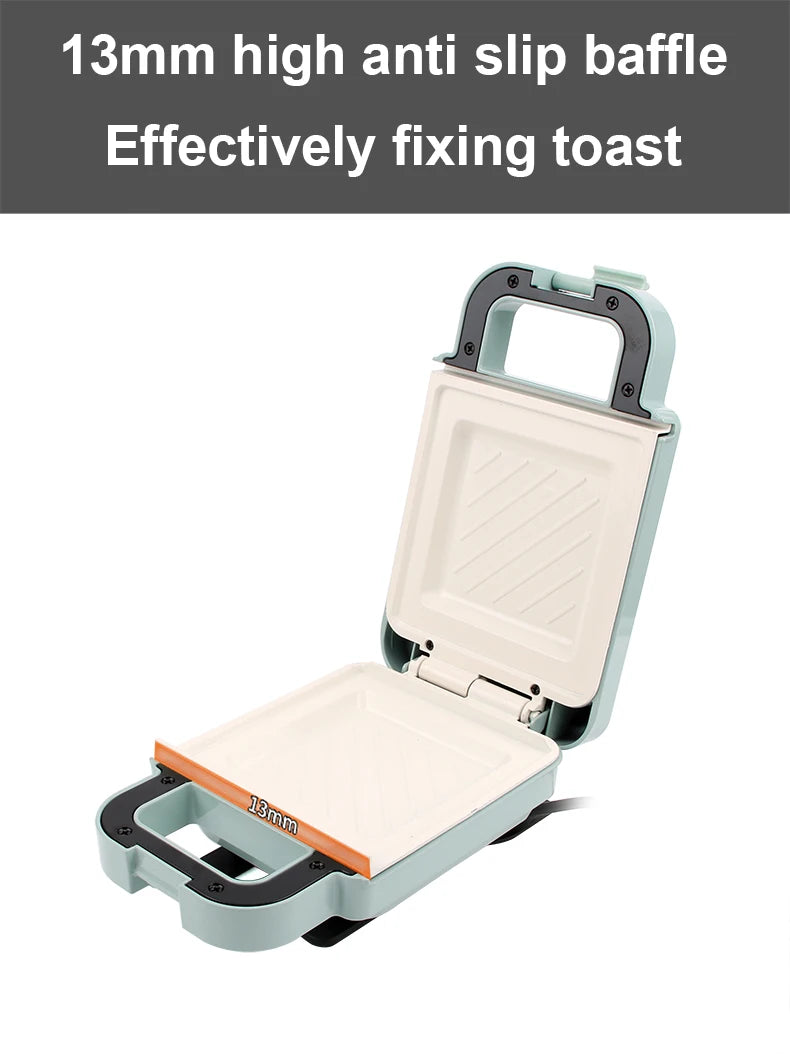 Multifunction Sandwich Light Food Maker Double-sided Heating Bread Toaster Breakfast Baking Machine Ceramic Coating Grilling Pan