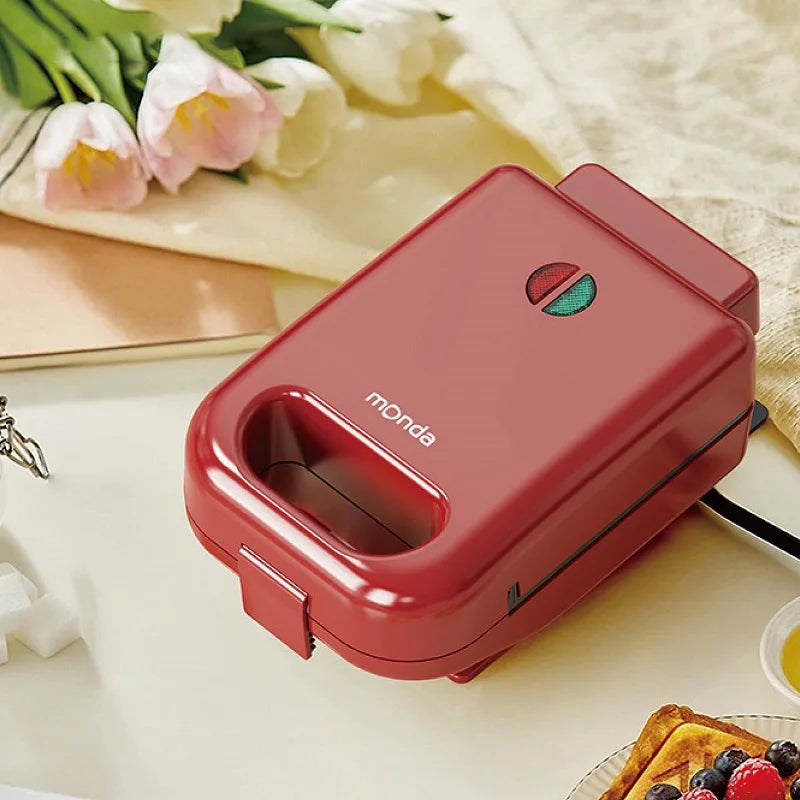 550W Sandwich Machine Fast Breakfast Machine Home Hot-pressed Toasted Non-stick Bread Mini Panini Machine Multi-function Toaster