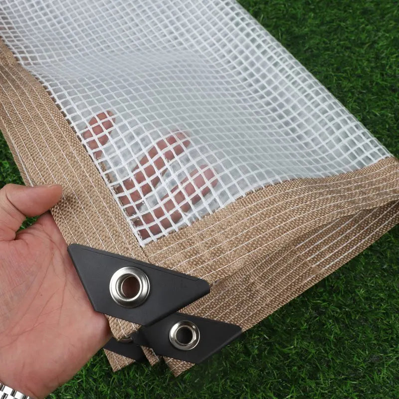 160 180GSM Silvery Edge Mesh Reinforce PE Rainproof Tarpaulin Garden Flower Plants Cover Car Tarpaulin Gazebo Vertical Screen
