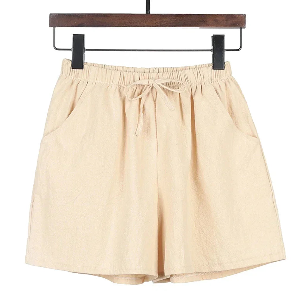 Short Pants Shorts Daily Female Loose Slight Stretch Solid Color Streetwear With Pockets Breathable Casual Gym