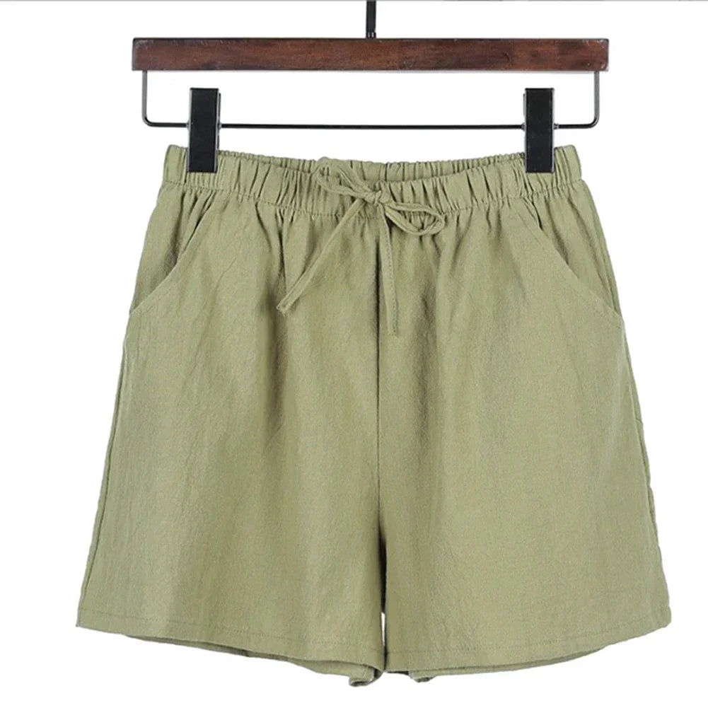 Short Pants Shorts Daily Female Loose Slight Stretch Solid Color Streetwear With Pockets Breathable Casual Gym