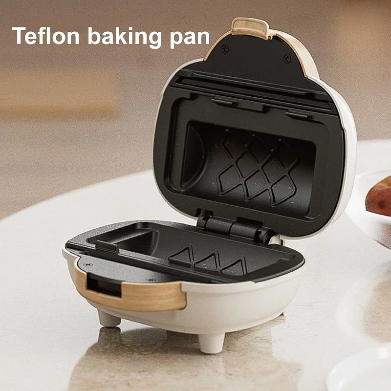 500W Sandwich Machine Fast Breakfast Machine Home Hot-pressed Toasted Non-stick Bread Mini Panini Machine Multi-function Toaster