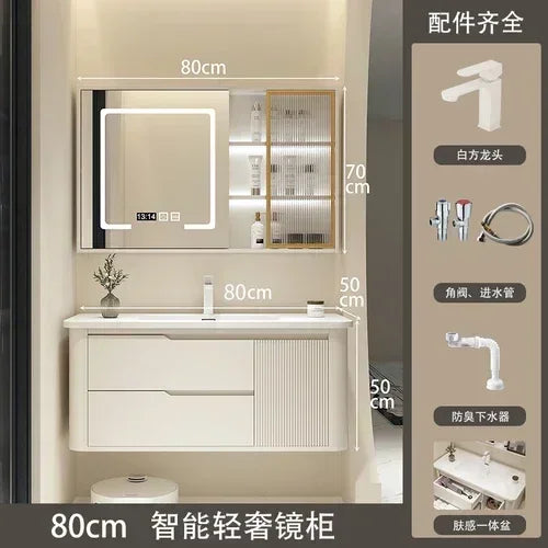 Modern Furniture Jewelry Bathroom Cabinet Storage Organizer Simple Shelves Space Saving Multipurpose Washbasin Makeup Vanity