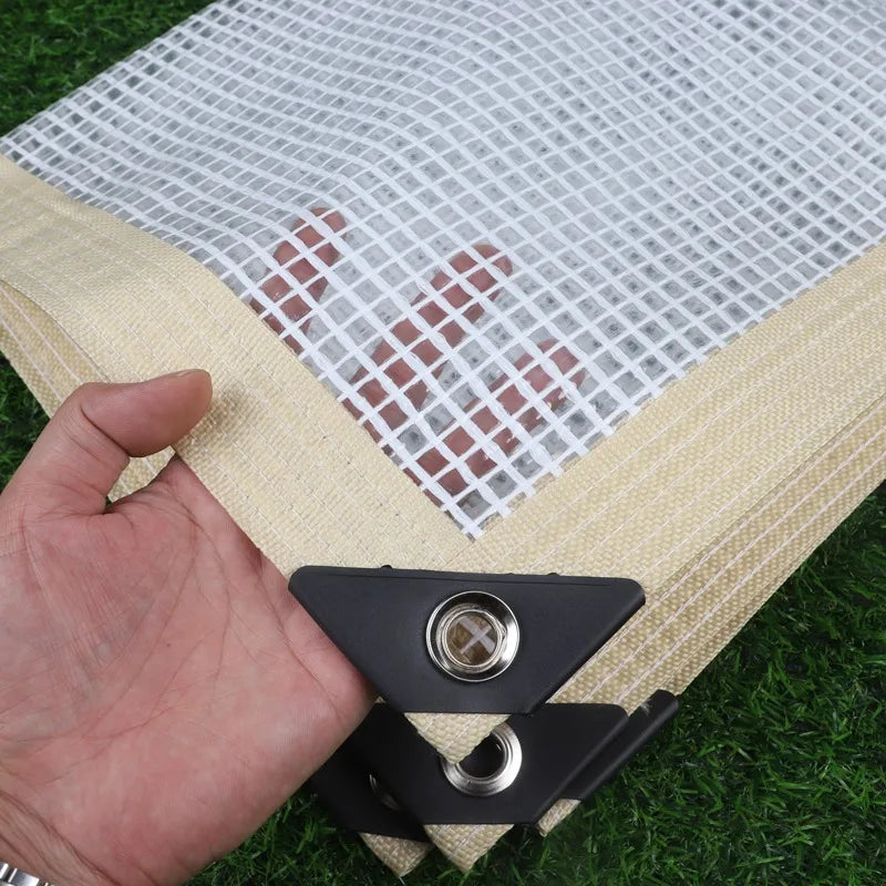 160 180GSM Silvery Edge Mesh Reinforce PE Rainproof Tarpaulin Garden Flower Plants Cover Car Tarpaulin Gazebo Vertical Screen