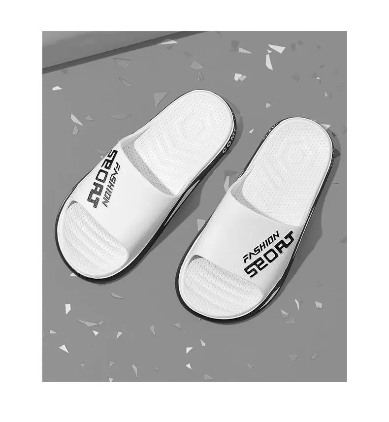 New Summer Soft Sole Slippers Fashion Personality Home Bathe Sandals Anti Slip Durable Men's Beach Outdoor Plus Size Flip Flops