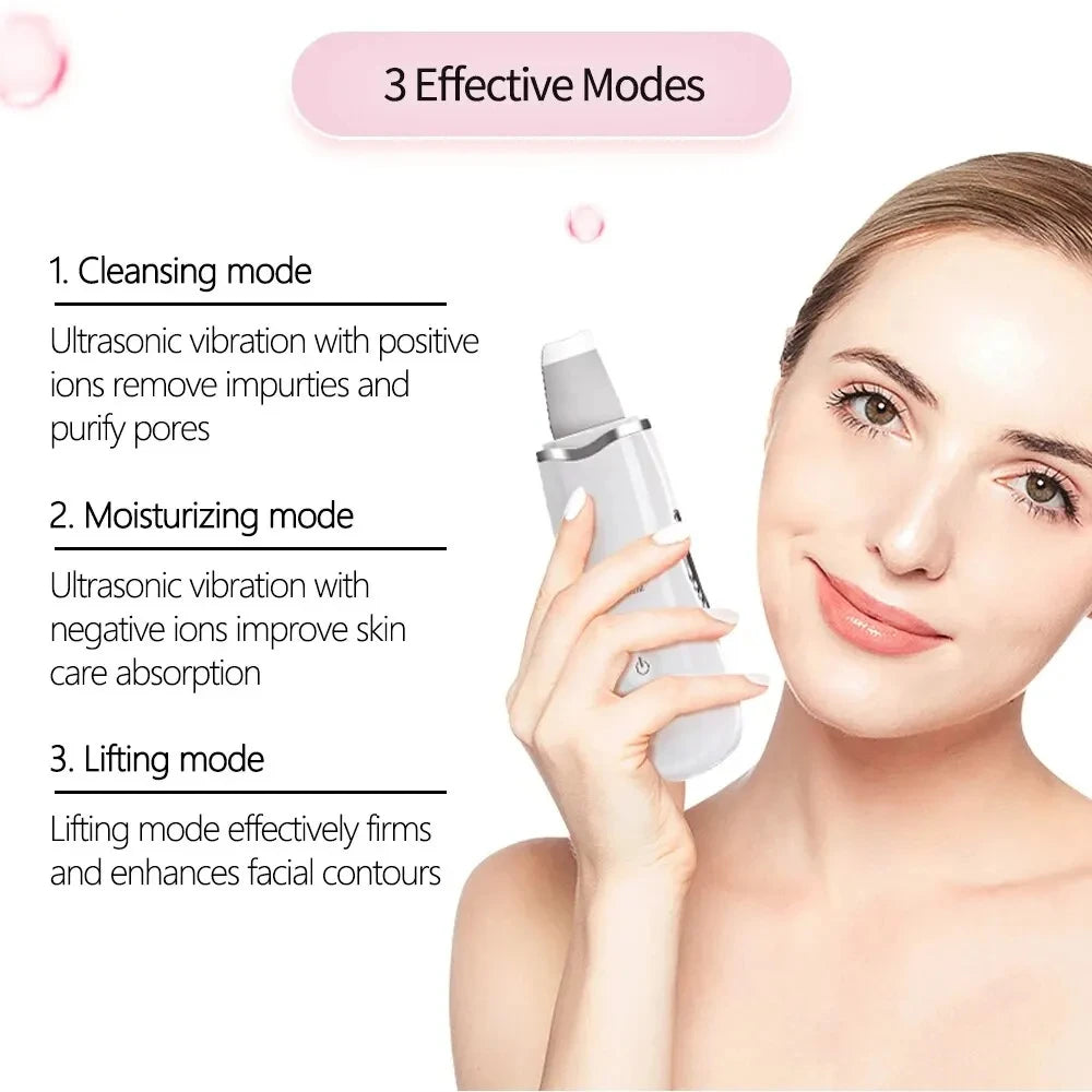 Skin Scrubber Remove Vibrate Deep Face Cleaning Dirt Blackhead Reduce Wrinkles Facial Lifting Peeling Tool Not Ultrasonic Shovel