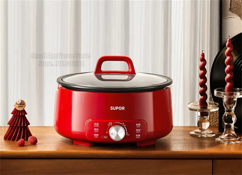 SUPOR 220V Multi Cookers Split Deep pot Electric Pot 1-5 People Household Non-stick Pan Hot Pot Rice Cooker Cooking Appliances