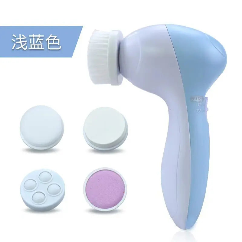 Electric 5 IN 1 Electric Facial Cleaner Brush Wash Machine Spa Skin Care Massage Blackhead Cleaning Facial Cleanser Tools