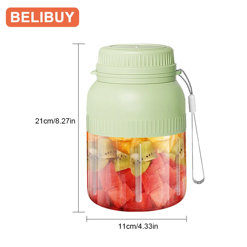 BELIBUY Mini Kitchen Blender Juicer Food Processing Machine Fruit and Vegetable Milk Blender Suitable for Outdoor Juice Cup