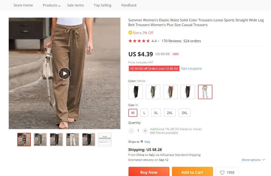 40%HOT Summer Women Solid Color Elastic Waist Casual Loose Shorts with Pocket