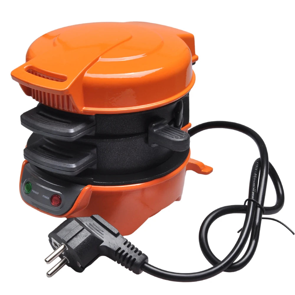 Mini Electric Burger Sandwich Maker Machine 220V 110V Bread Grill Baking Toaster Non Stick Pancake Pan for Home Kitchen 빵 토스트기