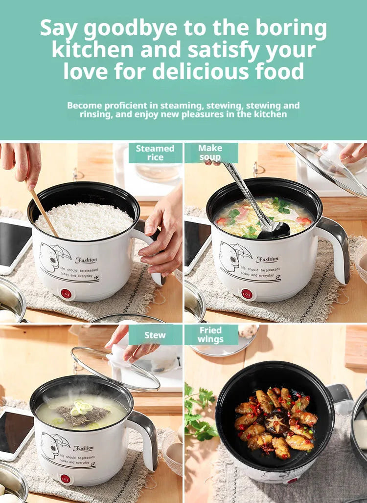 Student dormitory multifunction electric cooking pot for cooking noodles Electric Rice Cooker Machine kitchen acceesories