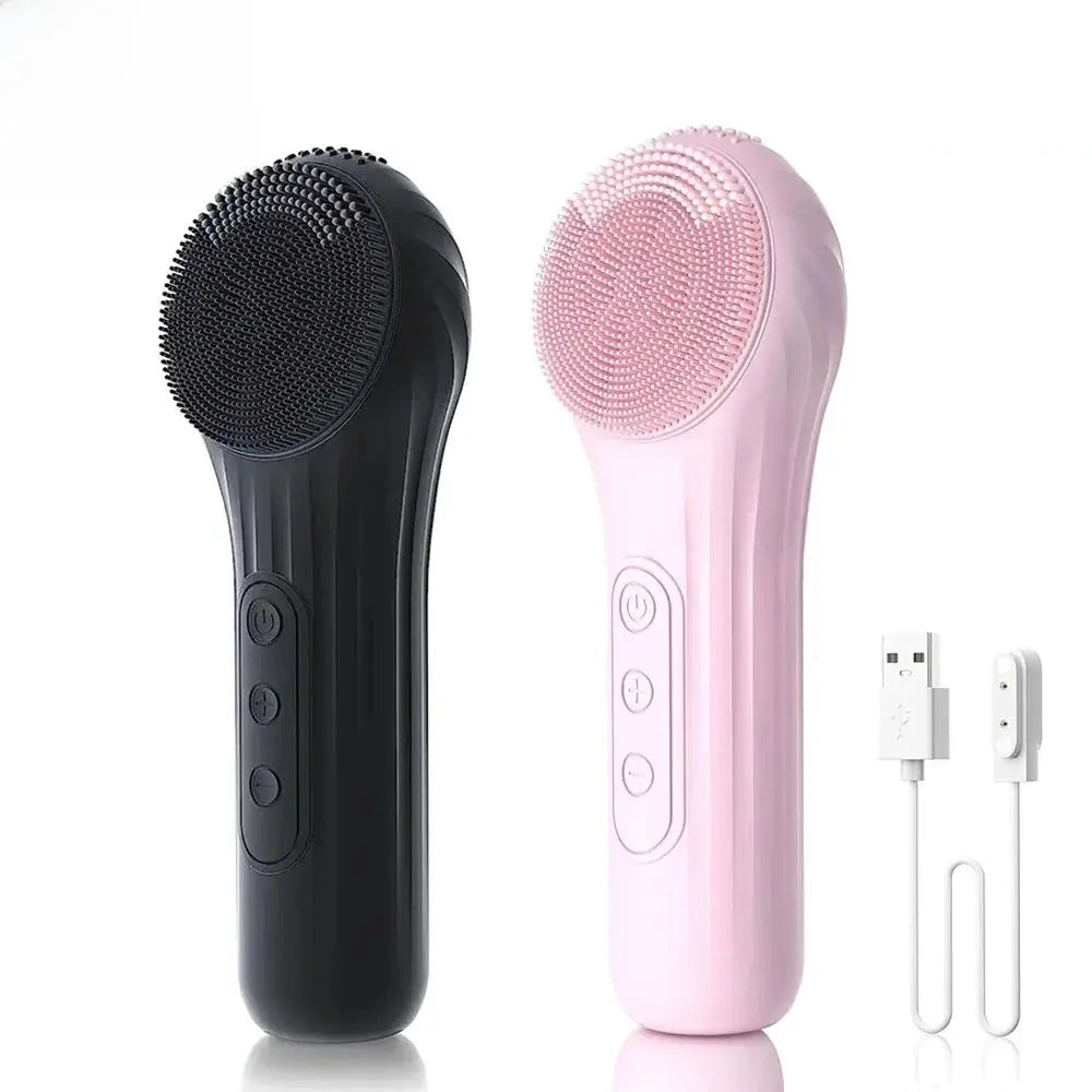 Sonic Waterproof Facial Cleansing Brush for Men & Women Rechargeable Exfoliating Electric Face Scrubber Cleanser Brush