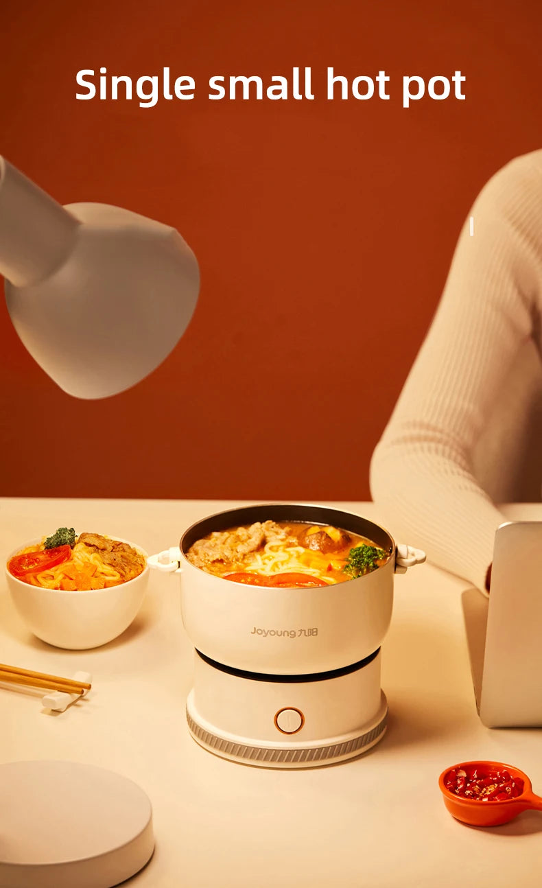1.2L Mini Electric Cooker Portable Foldable Hot Pot Multicooker Split Type Pot for Dormitory Travel Cooking Noodle Fry Stew 220V