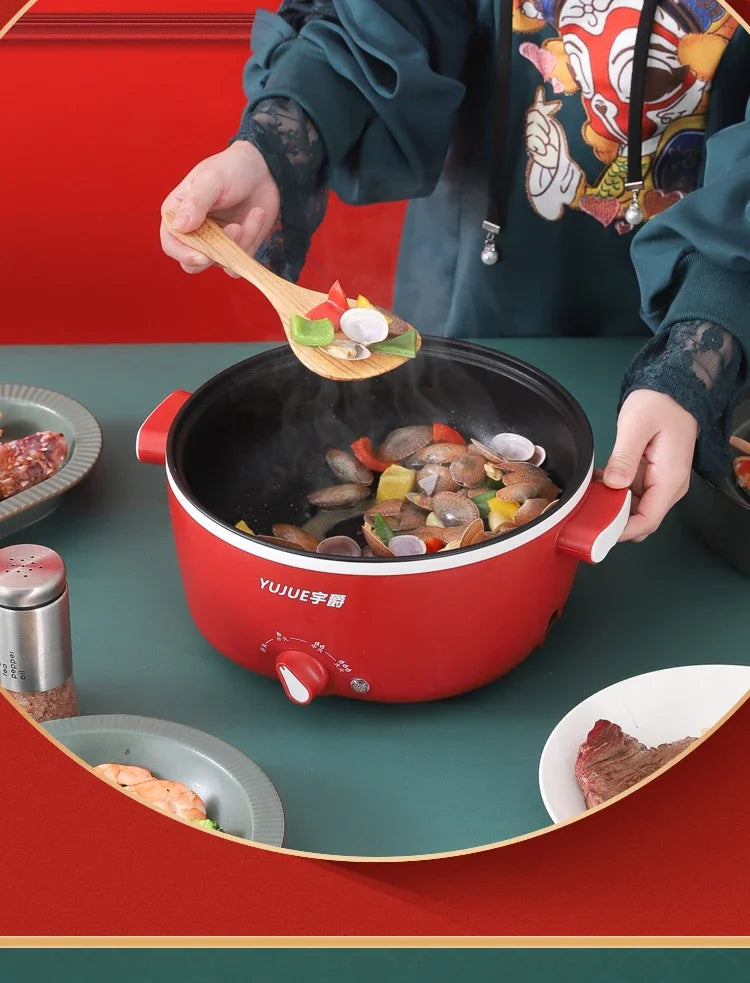 Multifunctional household dormitory student small electric pot cooking noodles electric hot pot electric cooking wok cooking