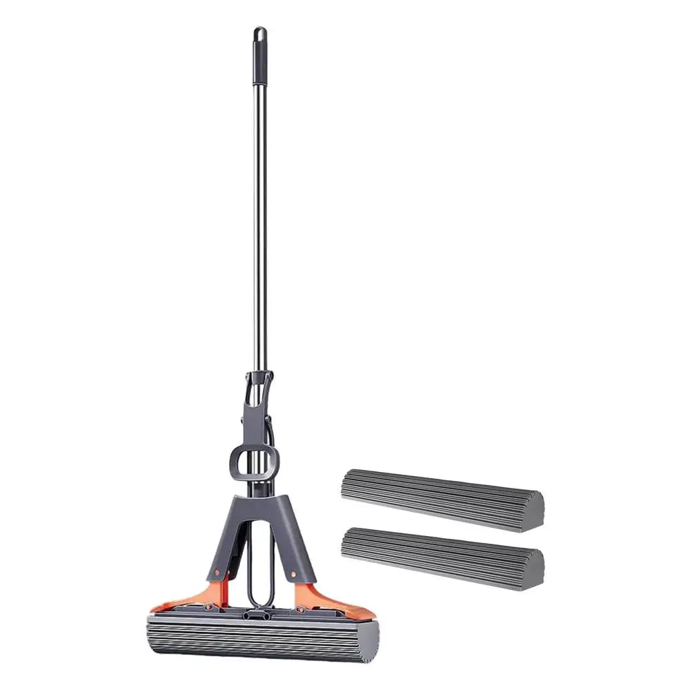 Floor Roller Mop PVA Sponge Floor Squeeze Mop For Cleaning Efficient Cleaning Absorbent Sponge Mop For Hardwood Tile Marble