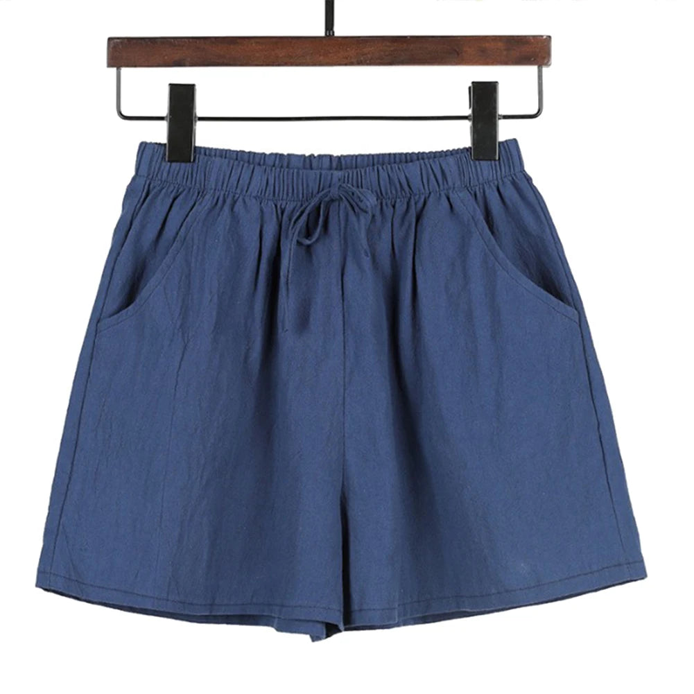 Short Pants Shorts Daily Female Loose Slight Stretch Solid Color Streetwear With Pockets Breathable Casual Gym