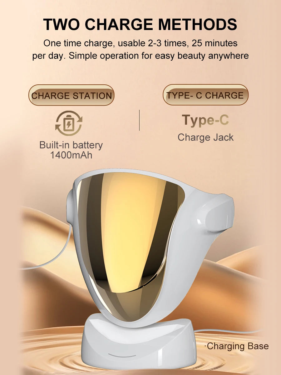 NIR LED Face Mask Red Light Therapy Respirable 3 Colors 807 Lamp Anti-Aging Acne Treat Reduce Wrinkle Full Facial Neck Care Mask