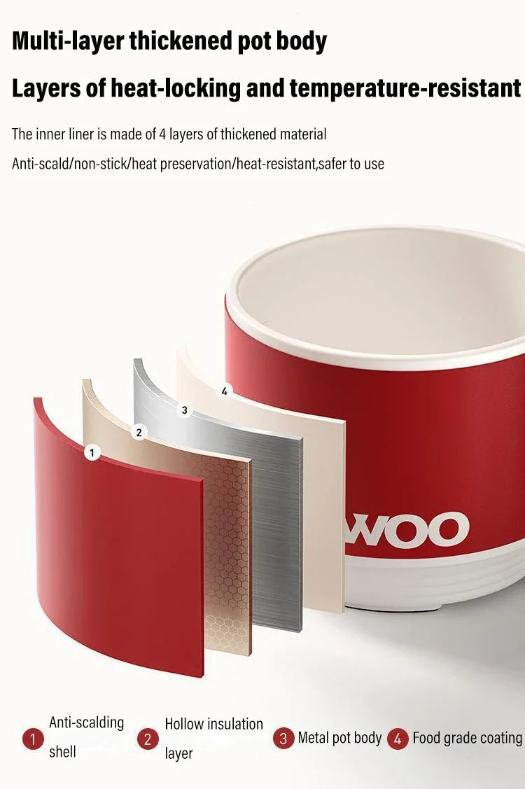Multifunctional Electric Cooking Pot Household Dormitory Household Portable Small Instant Noodle Pot Cooking Noodles Hot Pot Wok
