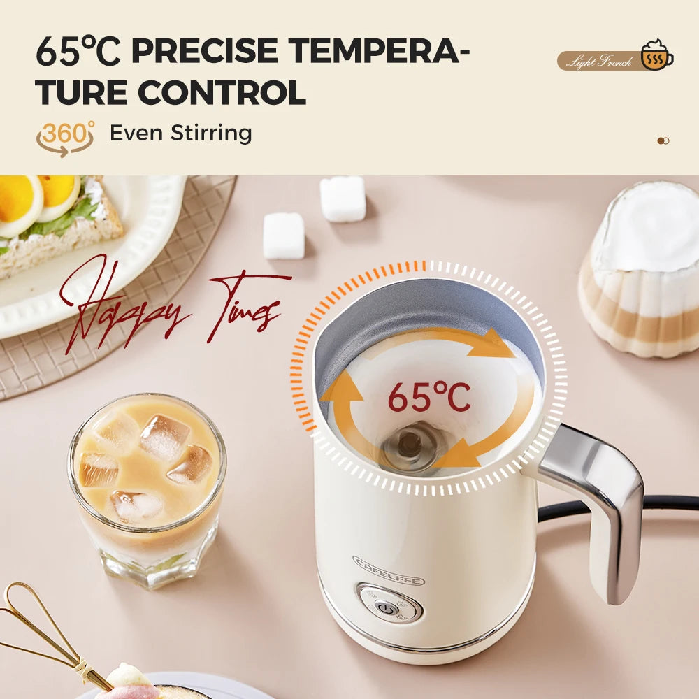 Cafelffe 4in1 Electric Milk Frother Frothing Foamer Chocolate Mixer Cold/Hot Latte Cappuccino Automatic foam milk heater Warmer