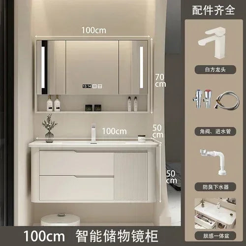 Modern Furniture Jewelry Bathroom Cabinet Storage Organizer Simple Shelves Space Saving Multipurpose Washbasin Makeup Vanity