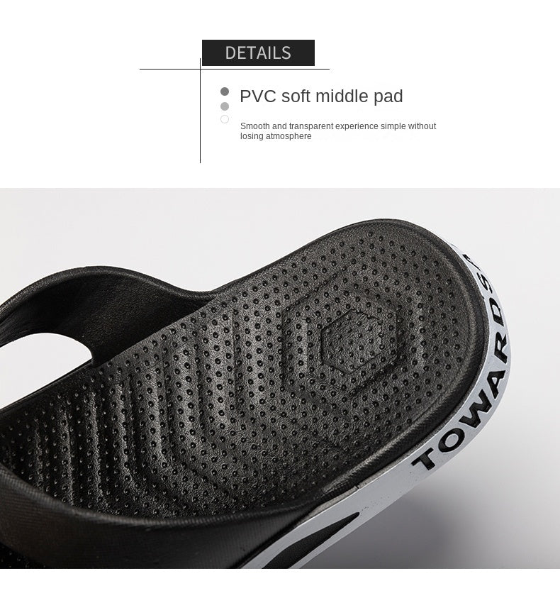 Slippers for men all seasons indoor home bathing sandals nonslip outdoor summer beach slippers wearesistant soft bottom slippers
