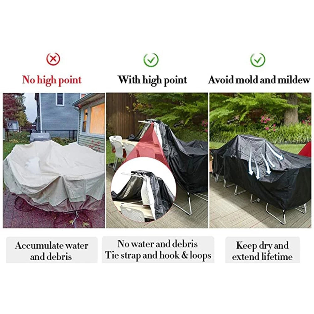 Outdoor Furniture Covers Waterproof Rain Snow Dust Wind-Proof Anti-UV Oxford Fabric Garden Lawn Patio Furniture Covers 40 Size