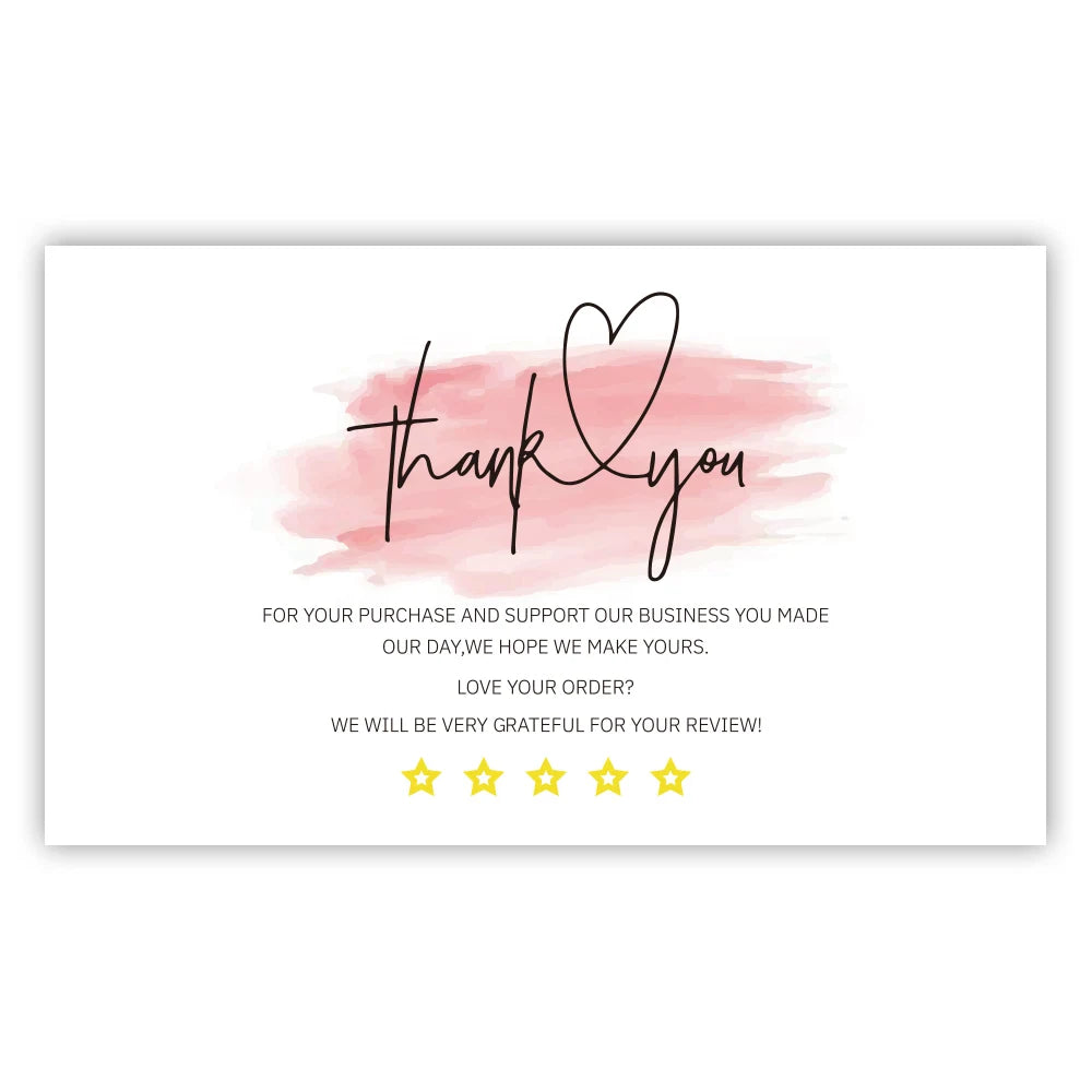 Custom Thank You Cards business card Full color double-sided printing Gift decoration card Personalized logo Wedding invitation