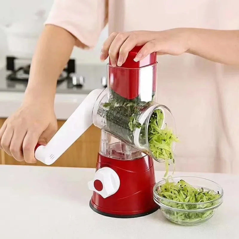 Hand-operated Multifunctional Roller Vegetable Chopper Potato Slice Cutter Food Processor Grater Hand Crank Home Kitchen Shredd