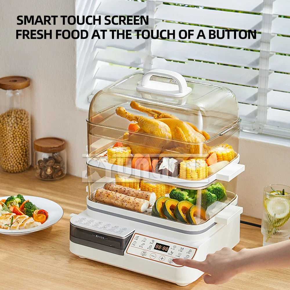 Three-layer Food Steamer Household Electric Steamer Multifunctional Large Capacity Breakfast Machine
