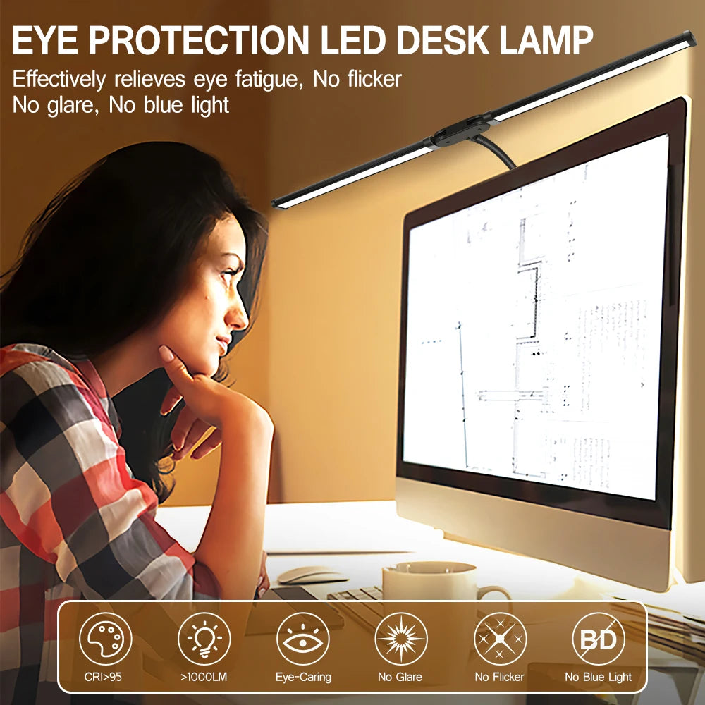 Double headed LED clip type remote control desk lamp reading lamp desktop desk lamp architectural desk lamp with 5 color modes a