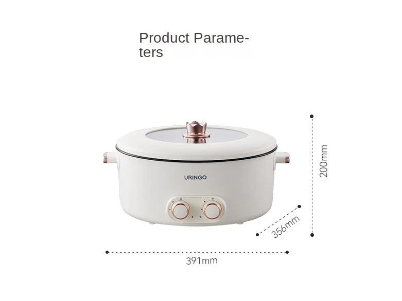 Colorful Mandarin Duck Electric Pot Four-Grid Multi functional Household 6-liter Capacity Integrated Hot Pot Electric Caldron