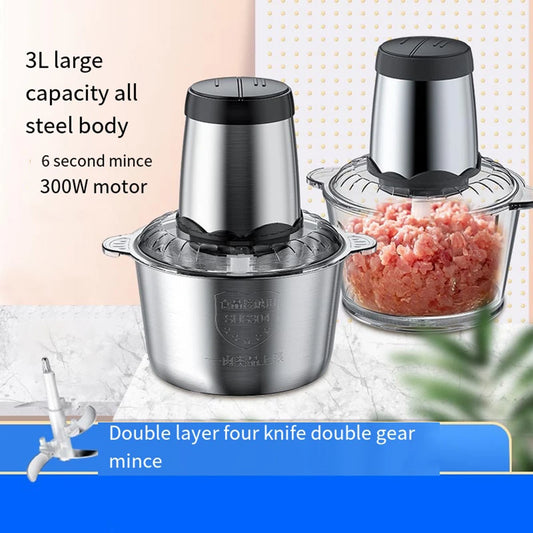 เครื่องบดเนื้อไฟฟ้า 3L / 2L 110V 220V เครื่องปั่นเนื้อสแตนเลสสำหรับเครื่องปั่นอาหารในครัว เครื่องบด เครื่องผสม