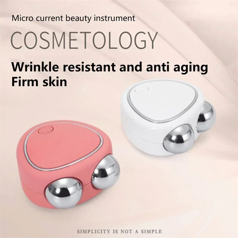 NEW Electric Face Lift Roller Microcurrent Massager Sonic Vibration Facial Lifting Skin Tighten Anti Wrinkle Beauty Massage Tool