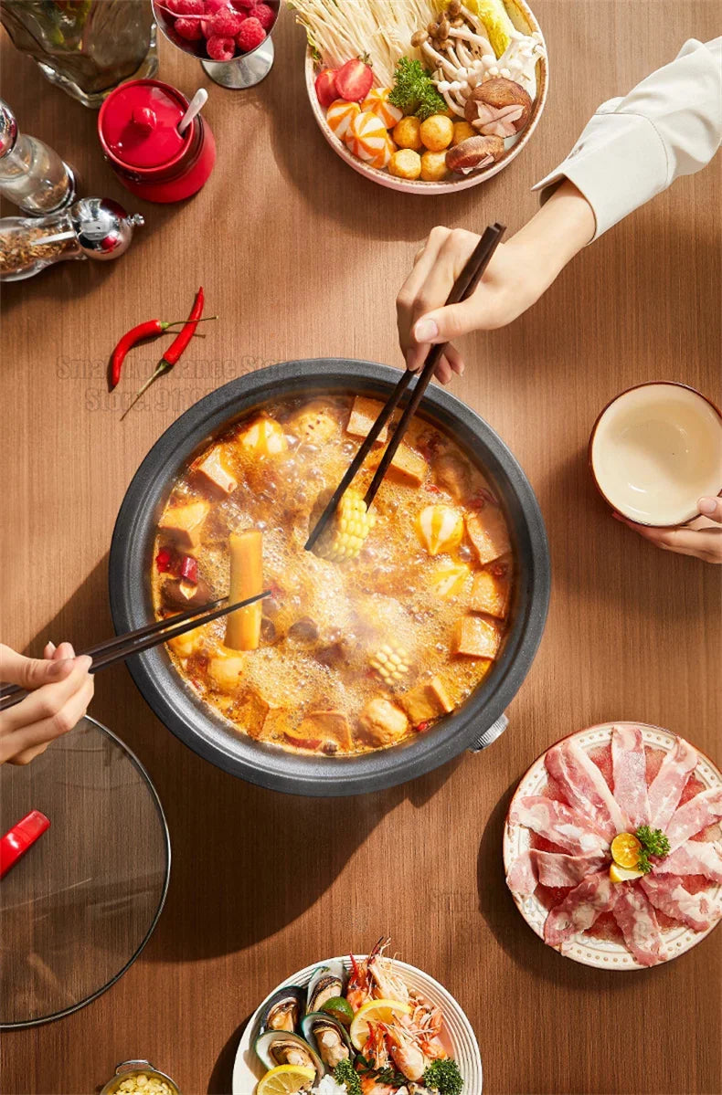 SUPOR 220V Multi Cookers Split Deep pot Electric Pot 1-5 People Household Non-stick Pan Hot Pot Rice Cooker Cooking Appliances