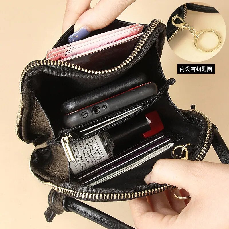 BG0001 Women's Small Crossbody Bags Women Soft Leather Shoulder Messenger Bag Designer Ladies Cell Phone Pocket Purse Simple Handbag