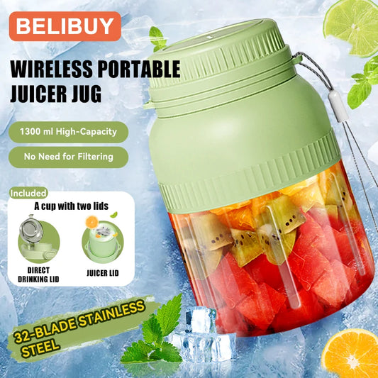 BELIBUY Mini Kitchen Blender Juicer Food Processing Machine Fruit and Vegetable Milk Blender Suitable for Outdoor Juice Cup