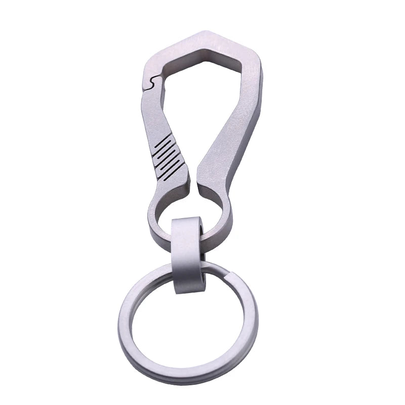 High-End Titanium Keychain Luxury Men Car Key Chain Key Ring Ultra Lightweight EDC Carabiner Holder The Best Gift For Men
